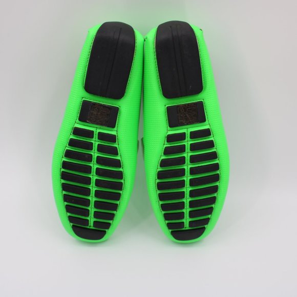 Amali Summer Driving Moccasin Loafer With Silver Ornament Lime Green 8.5M NWOB - Picture 7 of 8